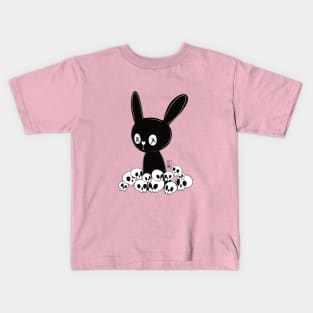 bunny cute rabbit skeleton goth harajuku Kids T-Shirt